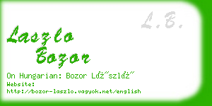 laszlo bozor business card